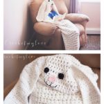 Crochet Giant Hooded Easter Bunny Blanket Free Pattern