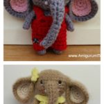 Crochet Little Bitty Elephants Amigurumi Free Pattern