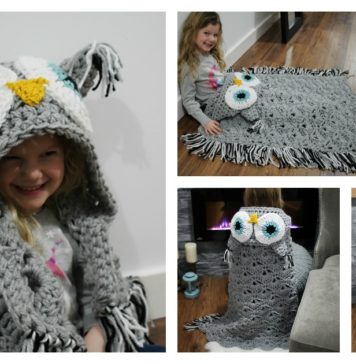 Crochet Hooded Owl Blanket Patterns