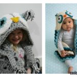 Crochet Hooded Owl Blanket Patterns