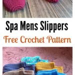 Crochet  Spa Mens Slippers Free Pattern