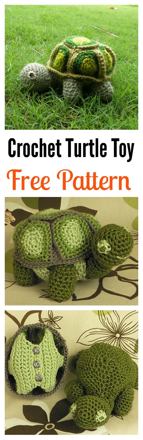 Crochet Turtle Toy Amigurumi Free Pattern