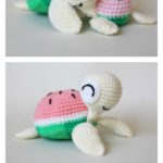 Crochet Watermelon Turtles Amigurumi Free Pattern