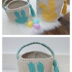 Easter Bunny Basket  Free Crochet Pattern and Video Tutorial