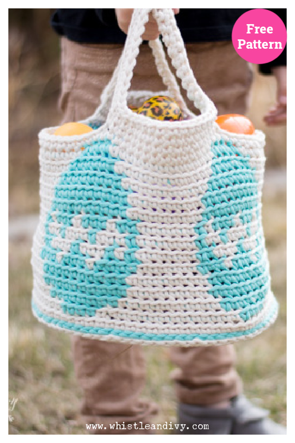 Easter Egg Basket Free Crochet Pattern