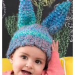 Fluffy Bunny Hat Free Crochet Pattern
