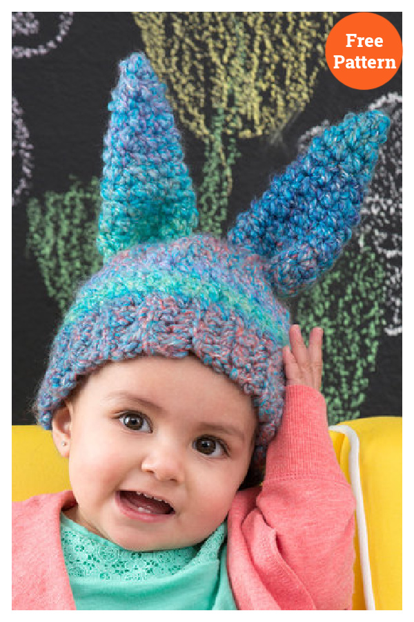 Fluffy Bunny Hat Free Crochet Pattern