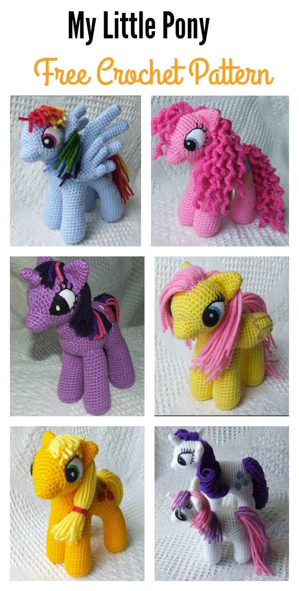 Free Awesome My Little Pony Toy Crochet Patterns