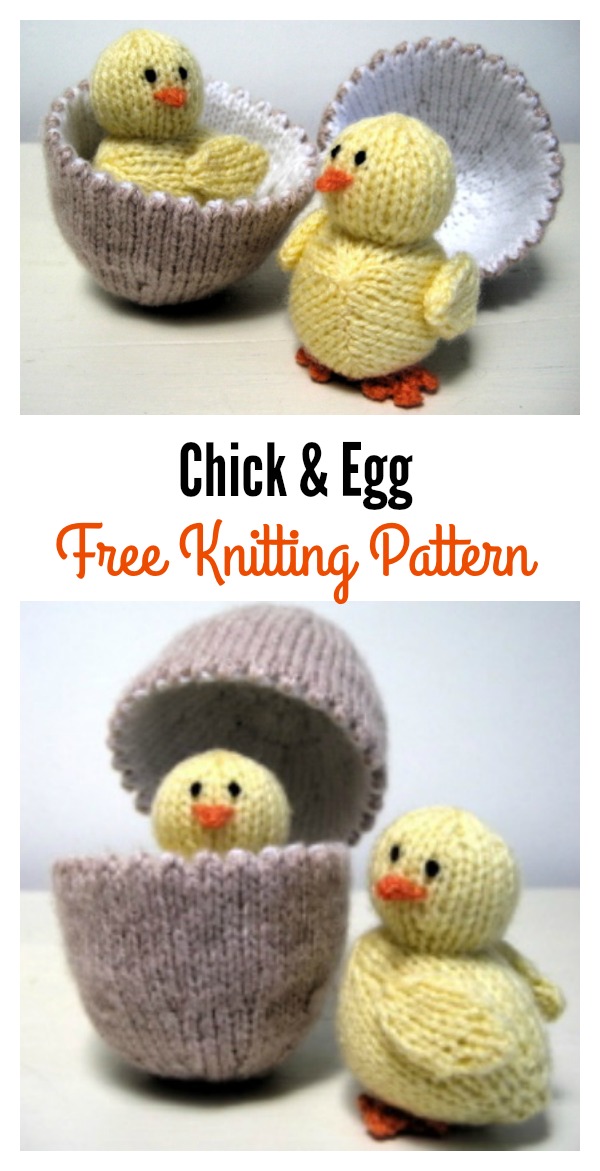 Free Chick & Egg Knitting Pattern