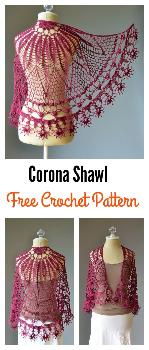 Free Corona Shawl Crochet Pattern