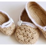 Matching Slippers Free Crochet Pattern For Mommy and Daughter