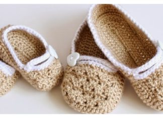 Matching Slippers Free Crochet Pattern For Mommy and Daughter