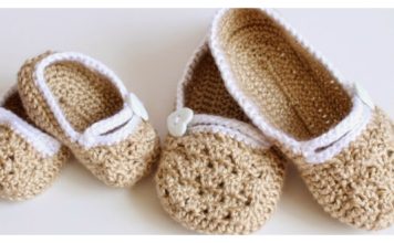 Matching Slippers Free Crochet Pattern For Mommy and Daughter