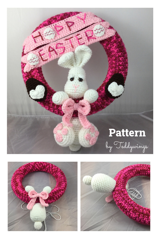 Hoppy Easter Wreath Crochet Pattern