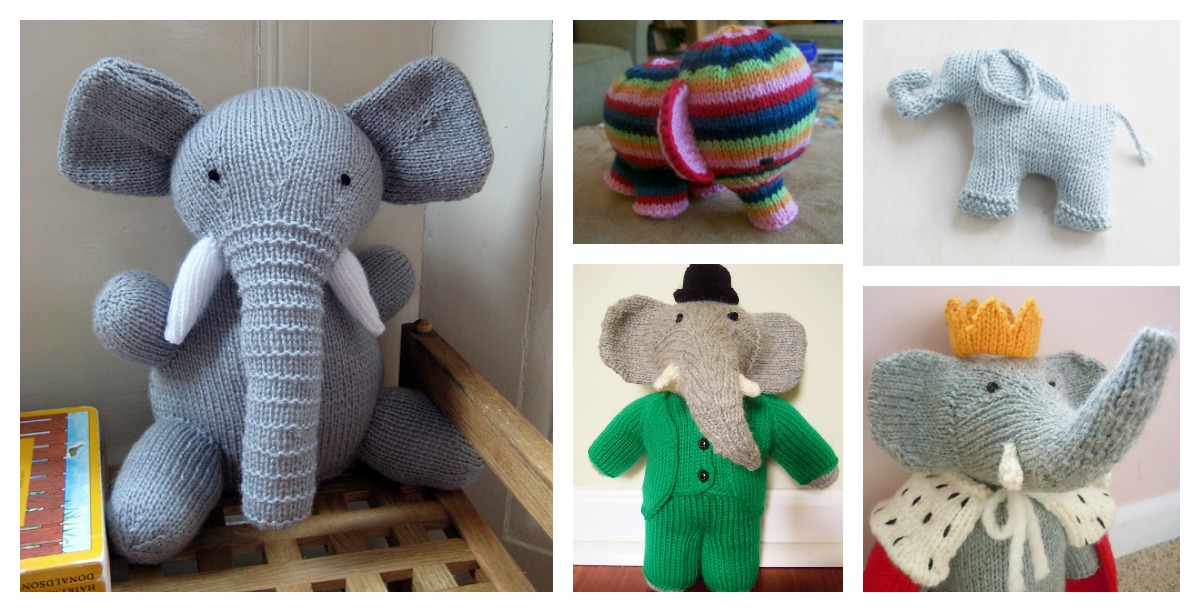 Knitting Elephant Toy Free Patterns