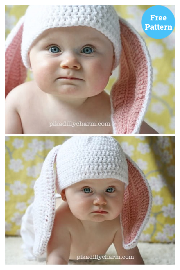 Little Cottontail Hat Free Crochet Pattern