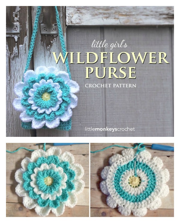 Little Girl's Wildflower Purse Free Crochet Pattern