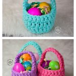 Mini Basket Free Crochet Pattern and Video Tutorial