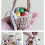 Mini Easter Eggs Basket Free Pattern
