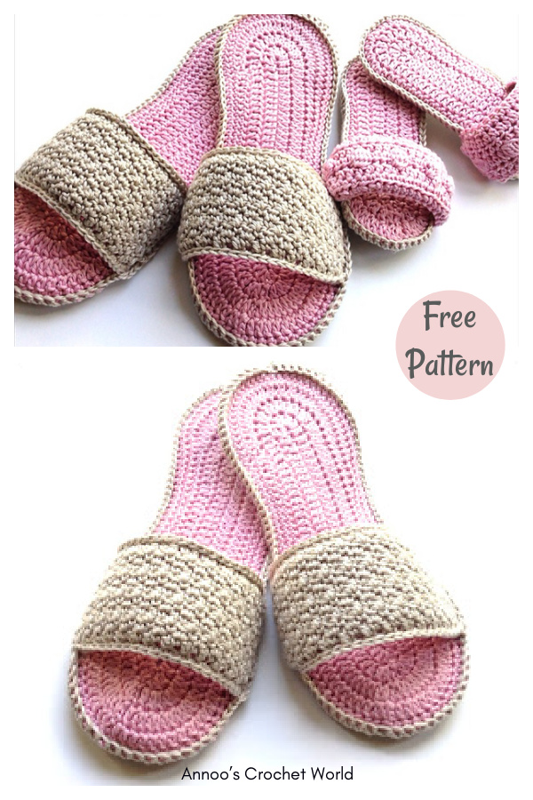 Mom’s Spa Slippers Free Crochet Pattern