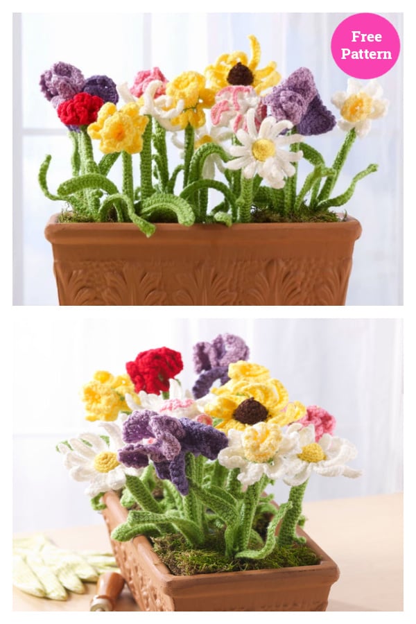 Mother's Day Flower Bouquet Free Crochet Pattern