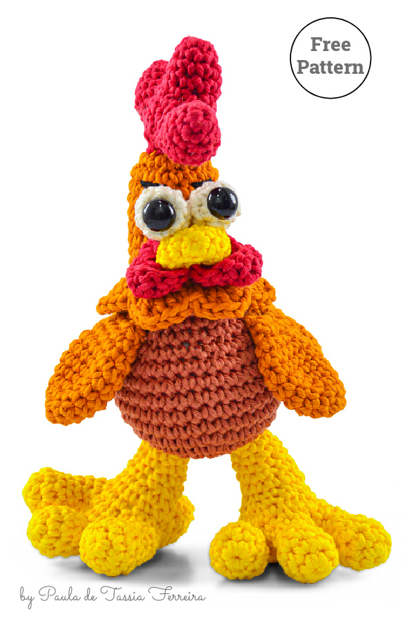 Rooster Free Crochet Pattern