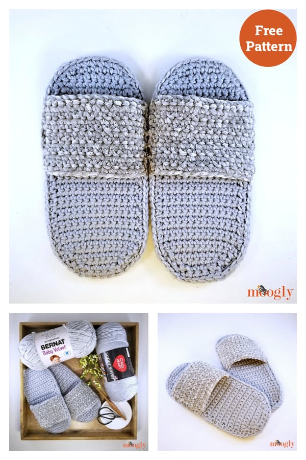 Simple Spa Slippers Free Crochet Pattern 