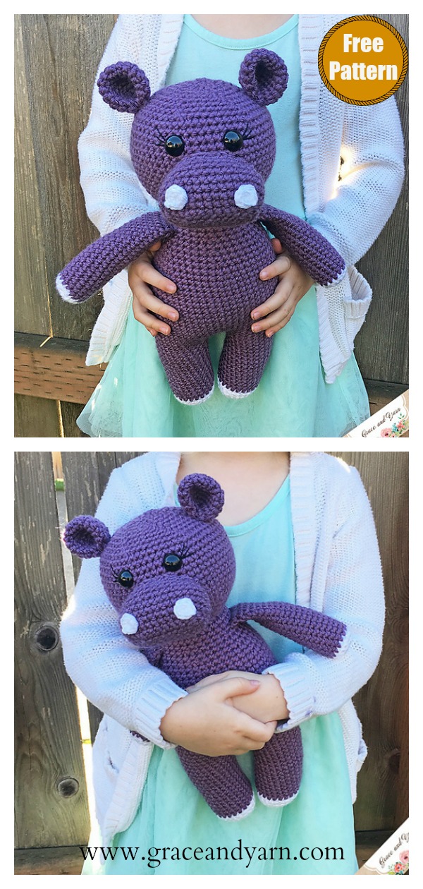 Amigurumi Hippo Free Crochet Pattern 