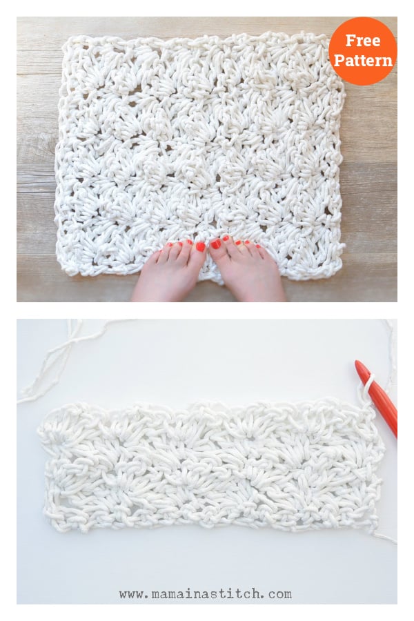 Bath Rug with Rope Free Crochet Pattern
