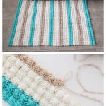 Bobble Scrubby Bath Mat Free Crochet Pattern