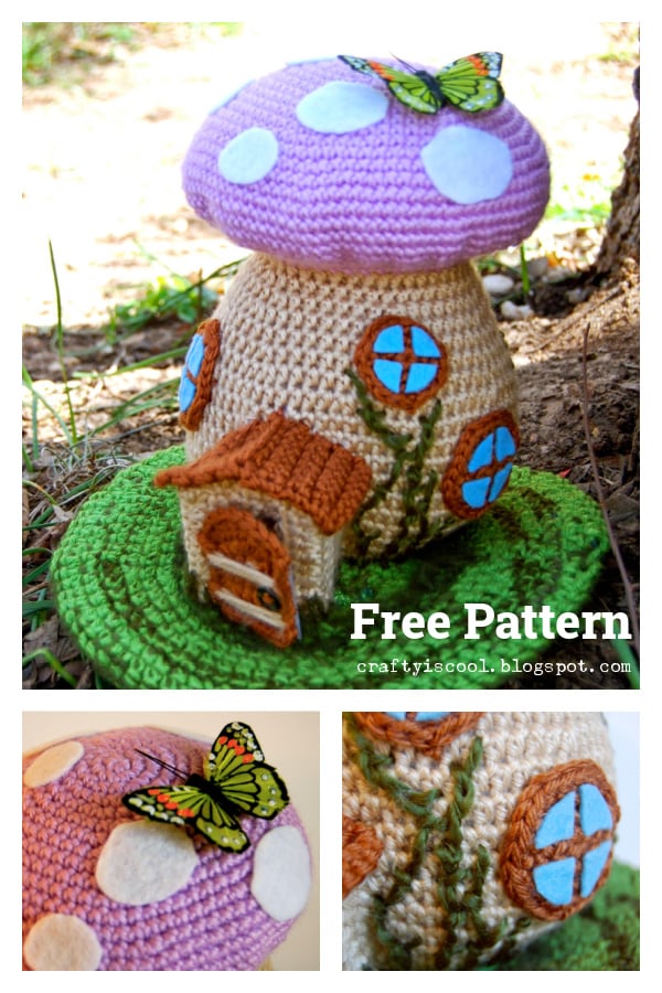 Crochet Adorable Fairy House Free Pattern 