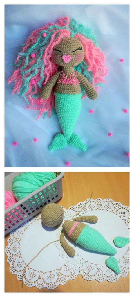 crochet mermaid doll