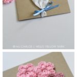 Crochet Flower Card Free Pattern for Mother’s Day