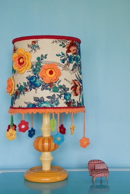 Crochet Flower Lampshade