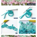 Crochet Flower Popcorn Stitch Free Pattern