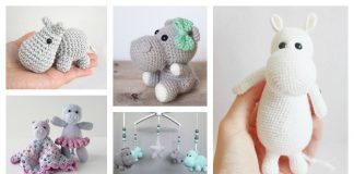 Crochet Hippo Amigurumi Patterns Free and Paid