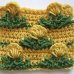 Crochet Pop Out 3D Flower Stitch Free Pattern