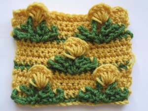 Crochet Pop Out 3D Flower Stitch Free Pattern