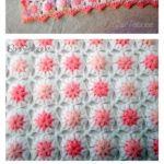 Crochet Puff Flower Blanket Pattern and Free Chart