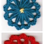 Crochet Shell Stitch Flowers Free Pattern