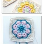 Crochet Spike Stitch African Flower Square Free Pattern