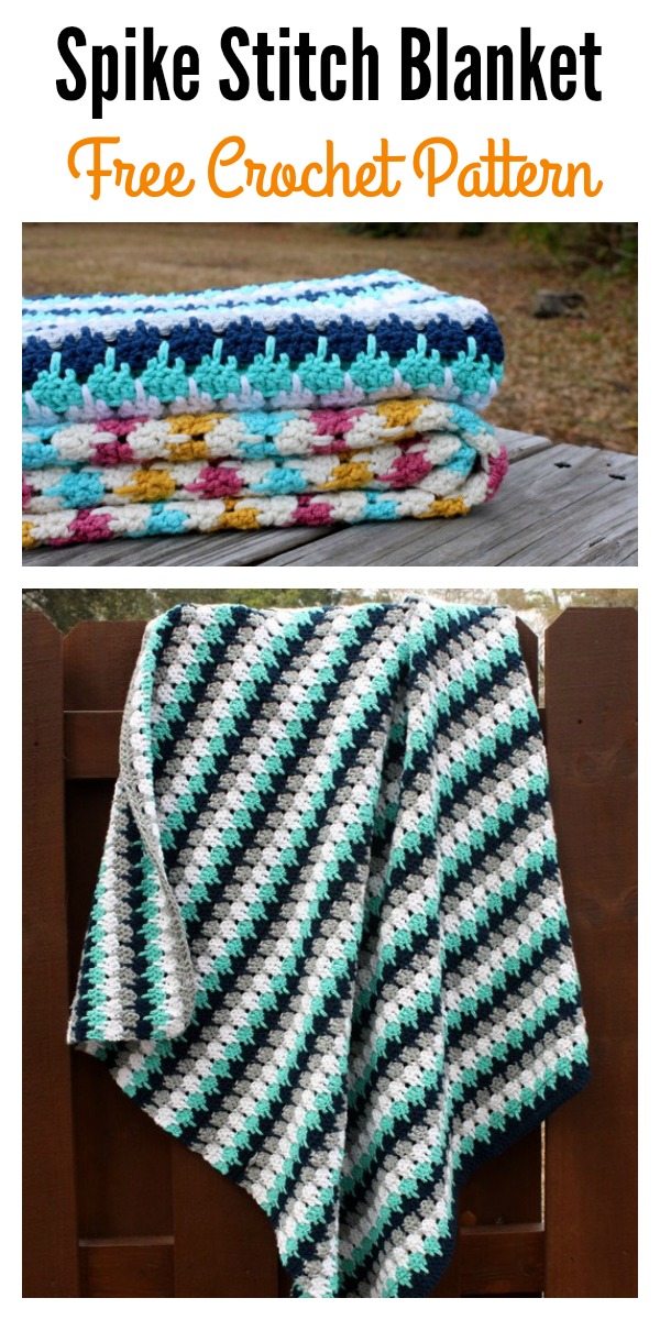 Crochet Spike Stitch Blanket Free Pattern