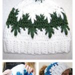 Crochet Spike Stitch Frozen Winter (bun) Hat Free Pattern and Video Tutorial