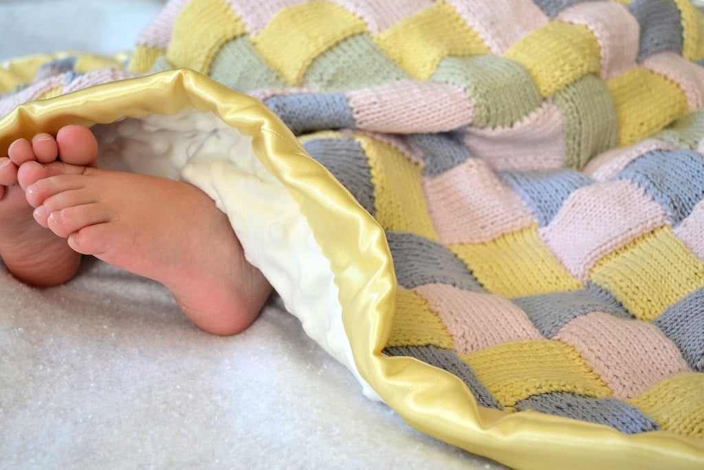 Free Entrelac Baby Blanket Knitting Pattern