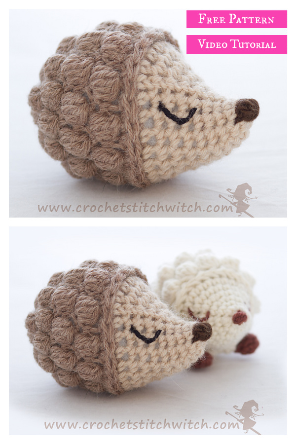 Diddy Hedgehog Free Crochet Pattern and Video Tutorial