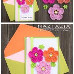 Flower Greeting Card Free Crochet Pattern