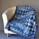 Free Entrelac Woven Sky Throw Knitting Pattern