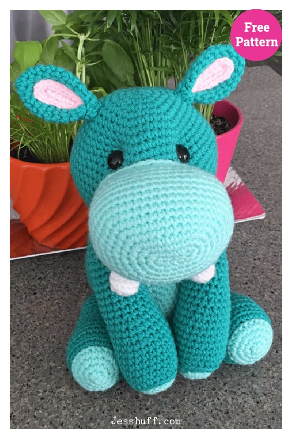 Harriet the Hippo Free Crochet Pattern