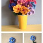 Knitted Pinwheel Flowers Free Pattern