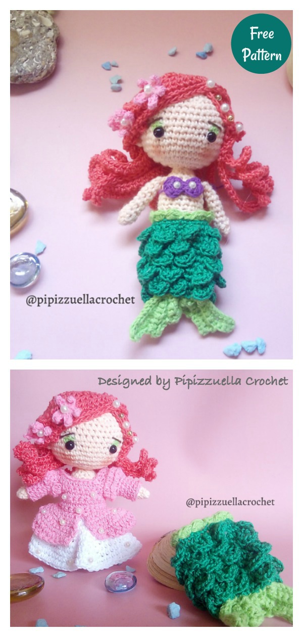 Little Mermaid Amigurumi Free Crochet Pattern